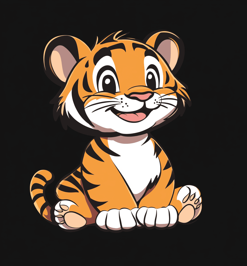 Tiger Glow original repeating artwork