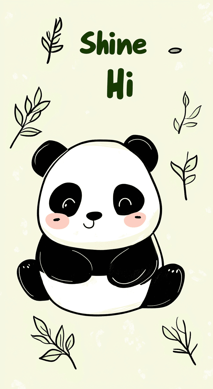 Panda Bold original repeating artwork