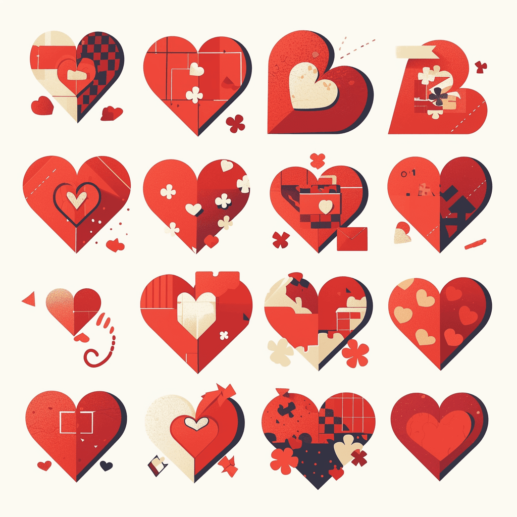 Heart 406 original repeating artwork
