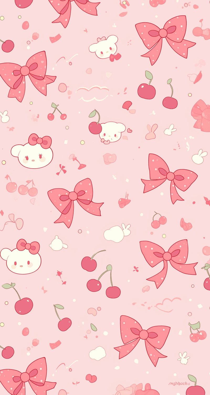 Cartoon Bow original repeating artwork