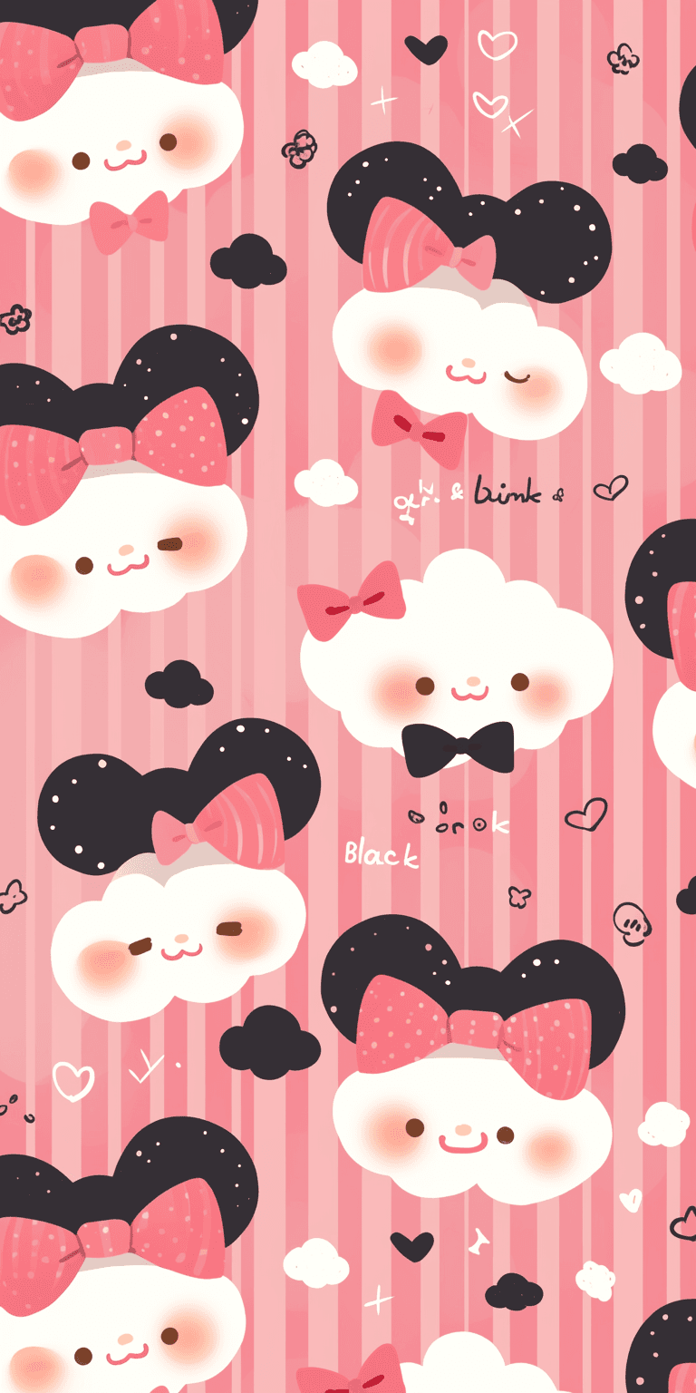 Cartoon Bow Club original repeating artwork