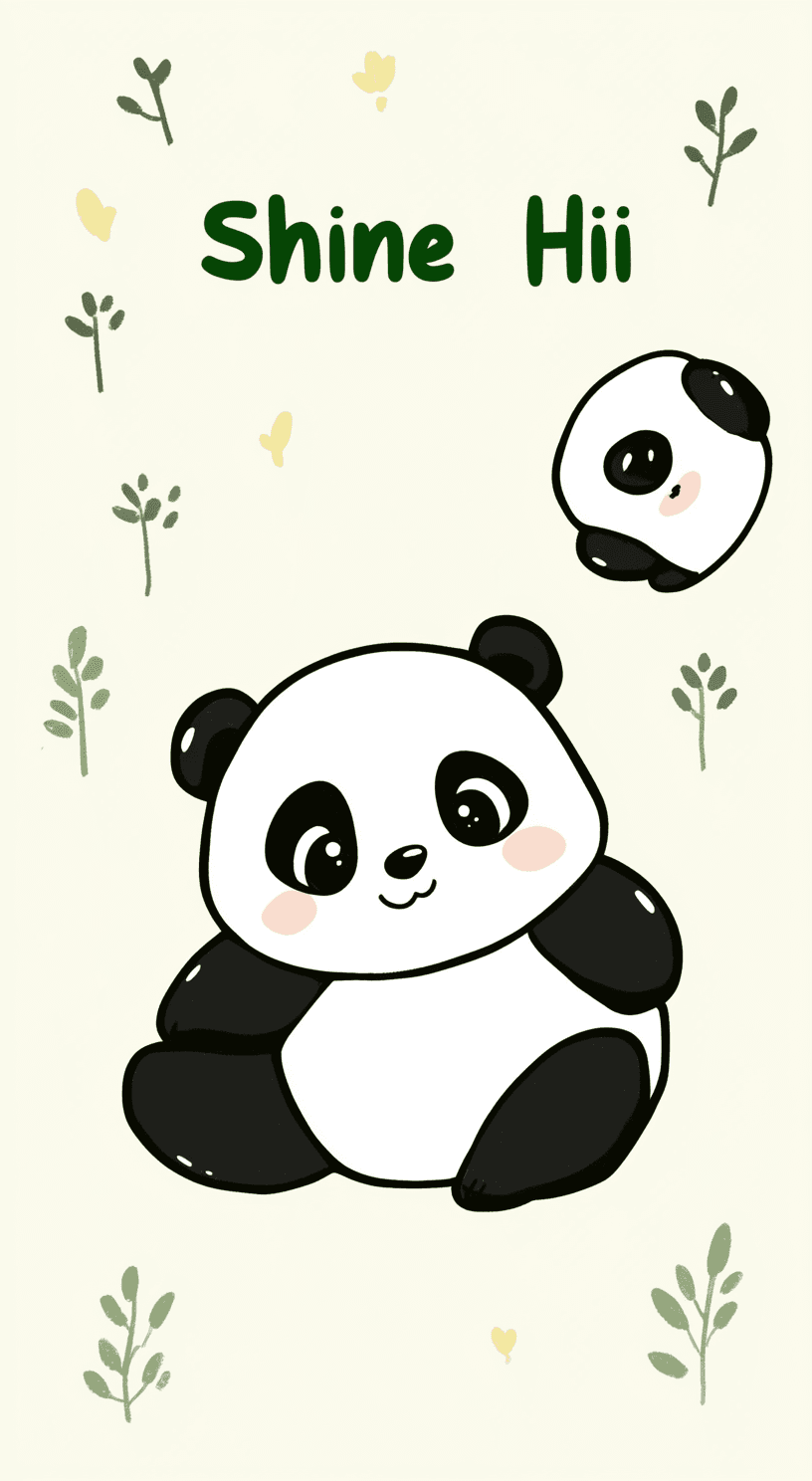 Panda Flip original repeating artwork