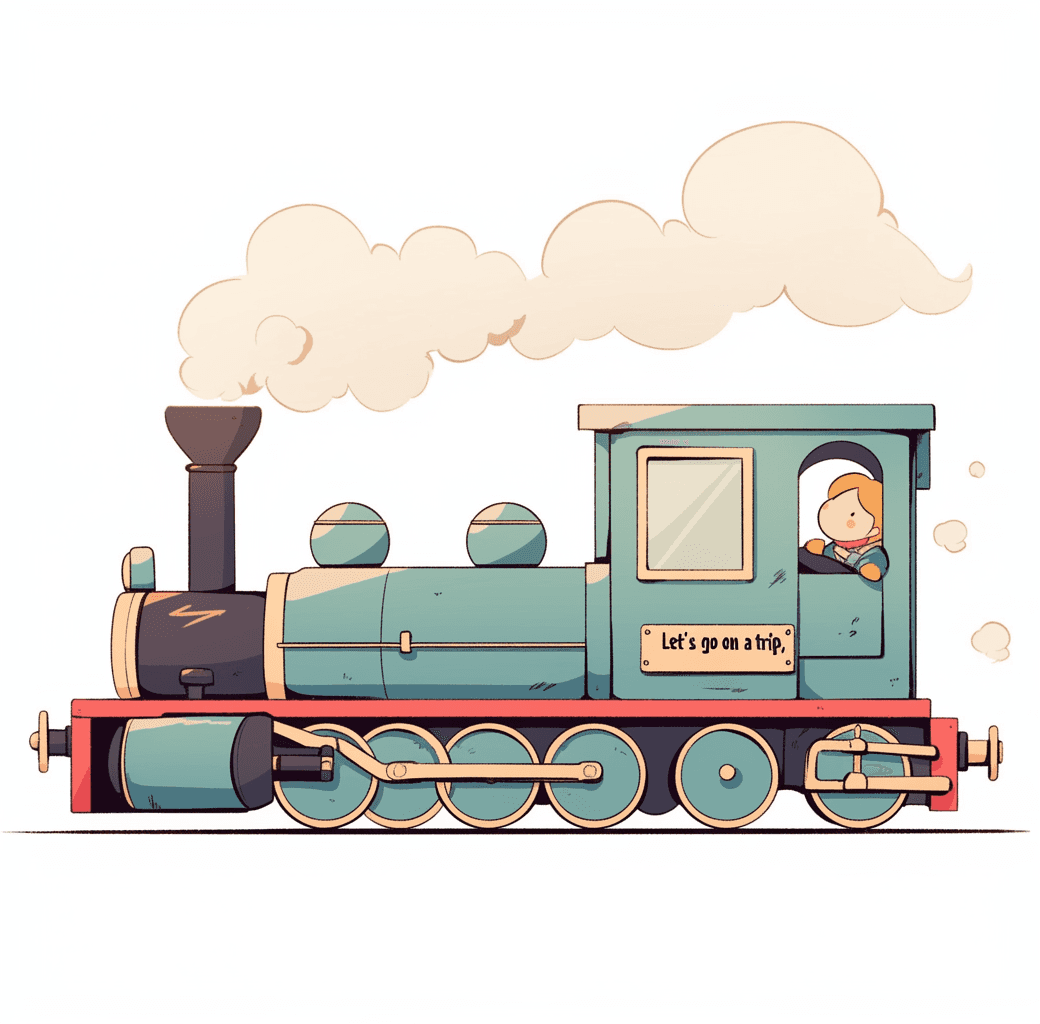 Train Slide original repeating artwork