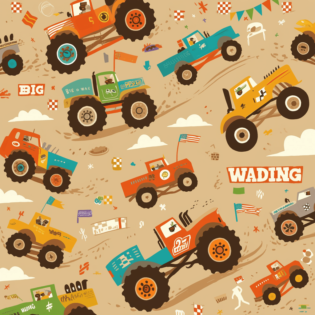 Pickup Truck Club original repeating artwork