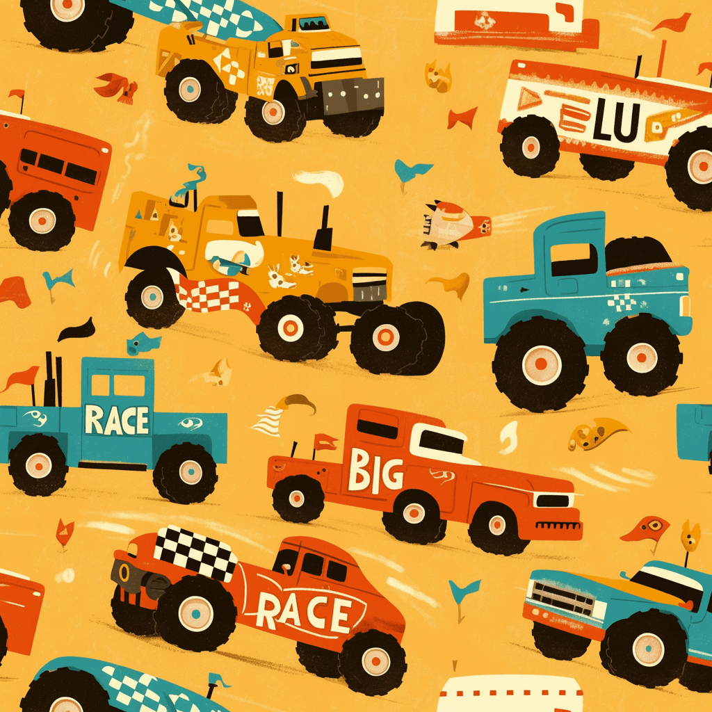 Pickup Truck 002 original repeating artwork