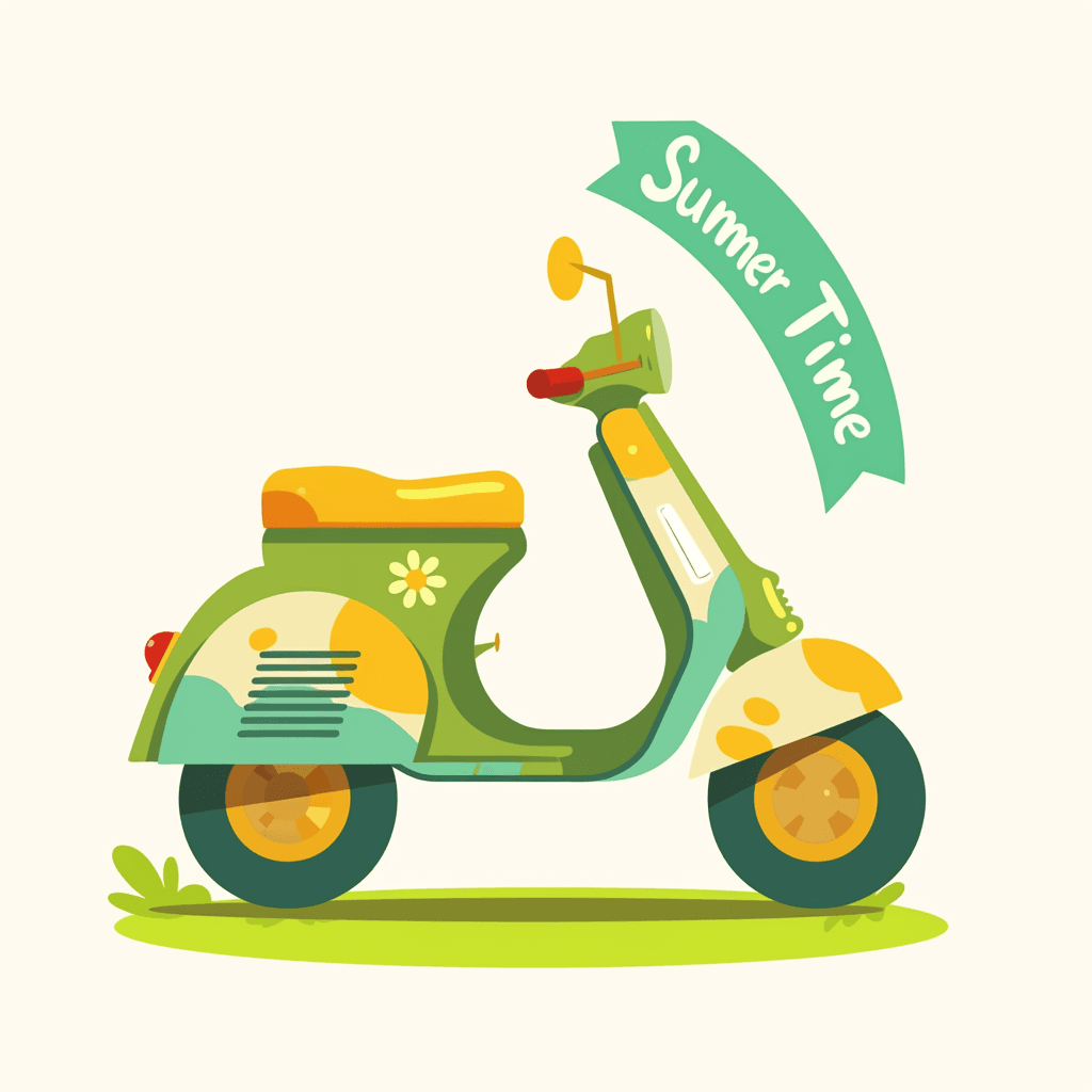 Scooter Zip original repeating artwork