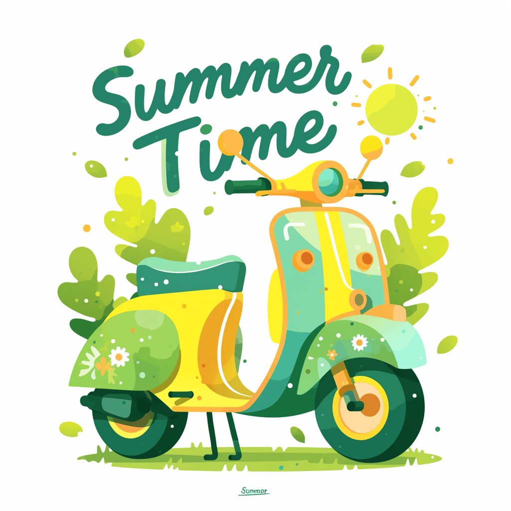 Scooter Rhythm original repeating artwork