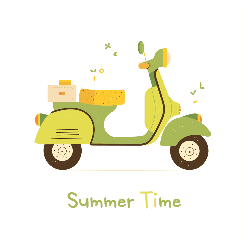 Scooter Burst original repeating artwork