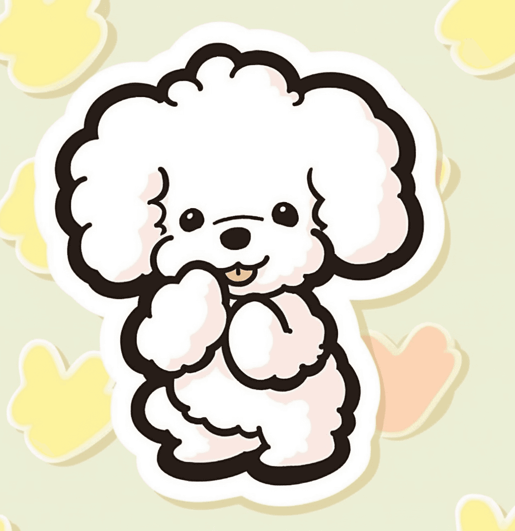 Puppy Loop original repeating artwork