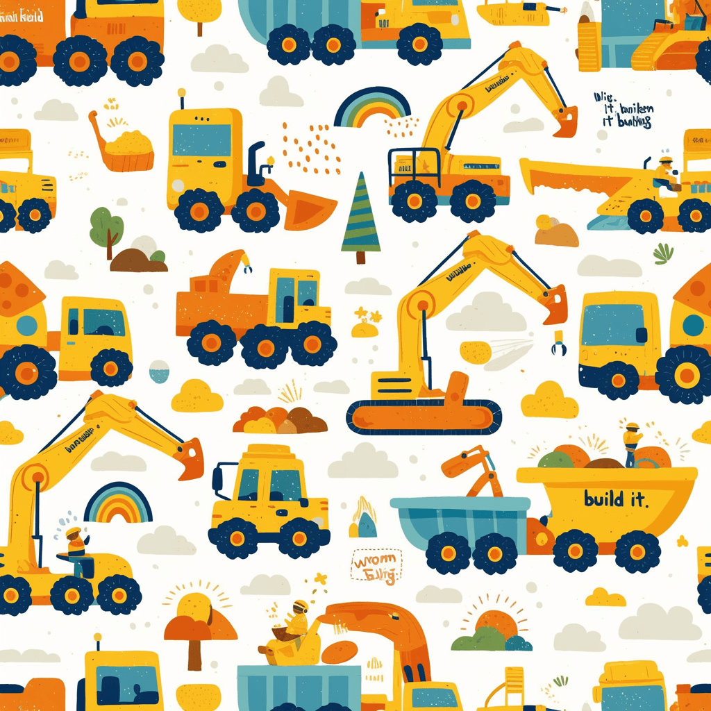 Truck Gang original repeating artwork