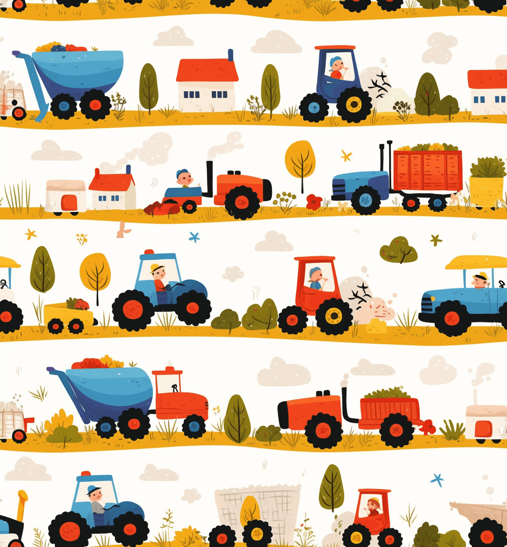 Truck Show original repeating artwork