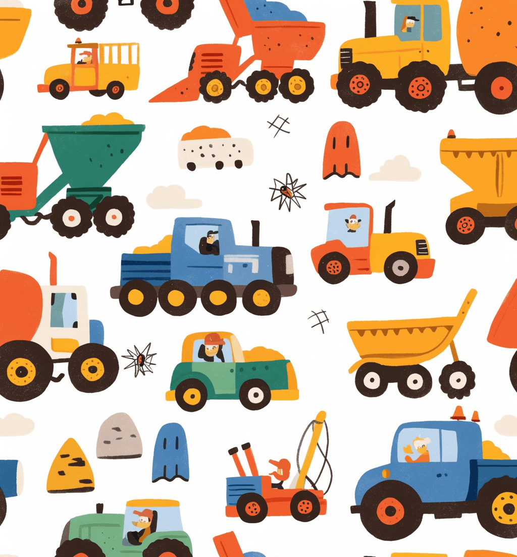 Truck Bounce original repeating artwork