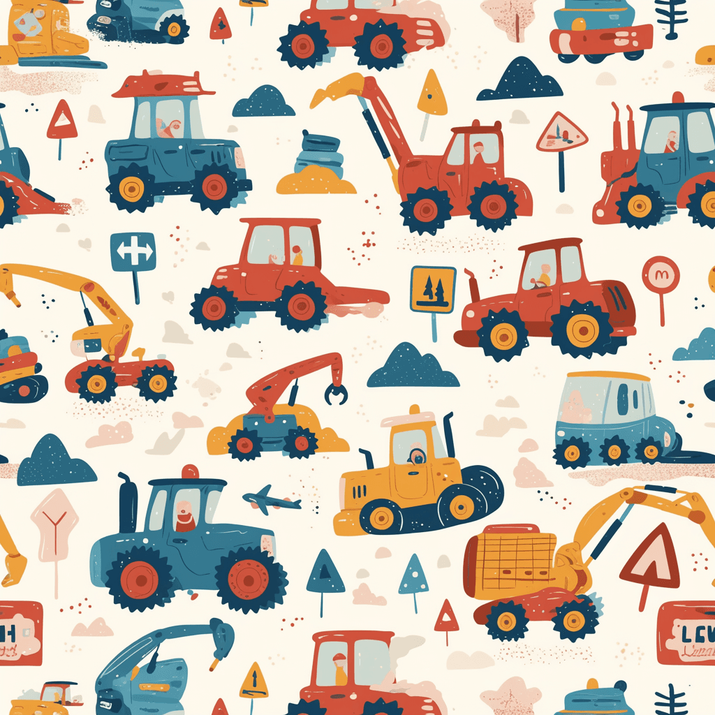Truck Loop original repeating artwork