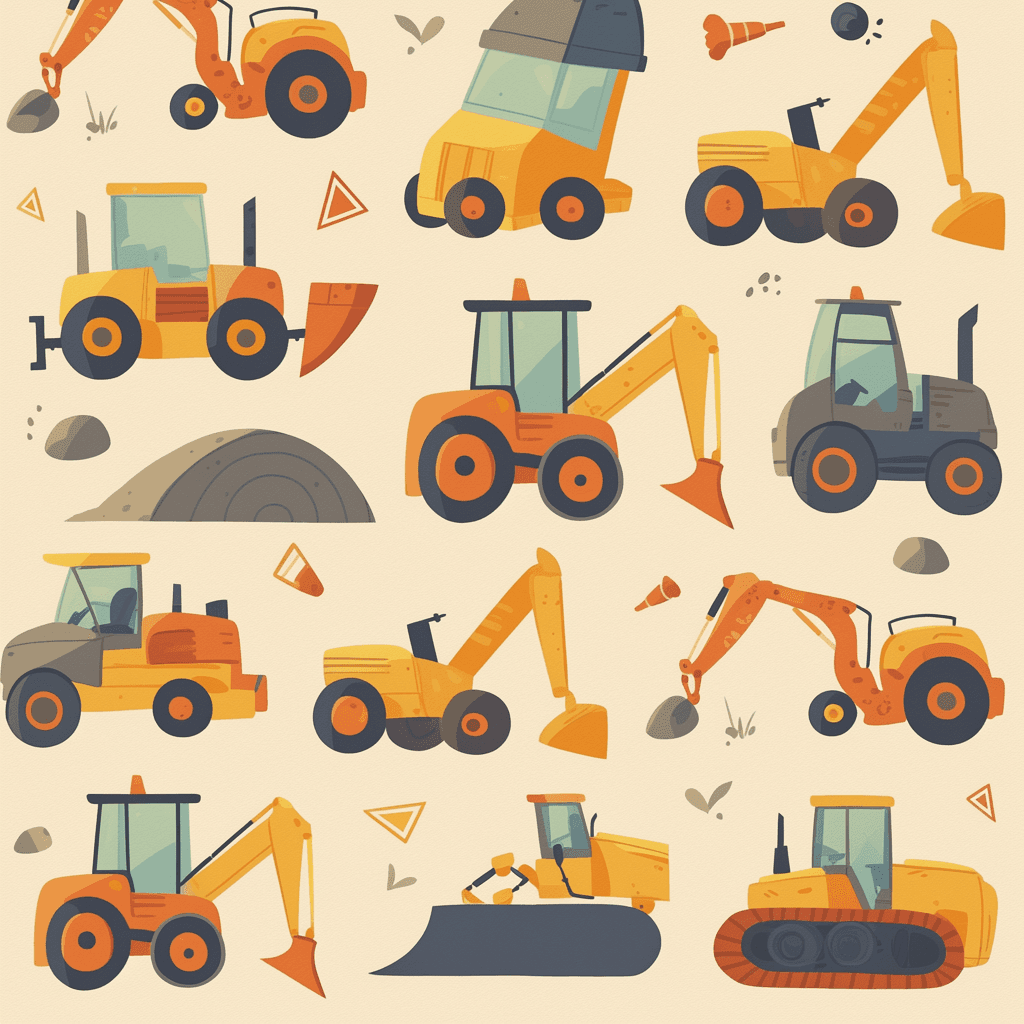 Truck Zoom original repeating artwork