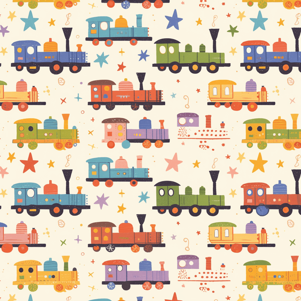Train Glow original repeating artwork