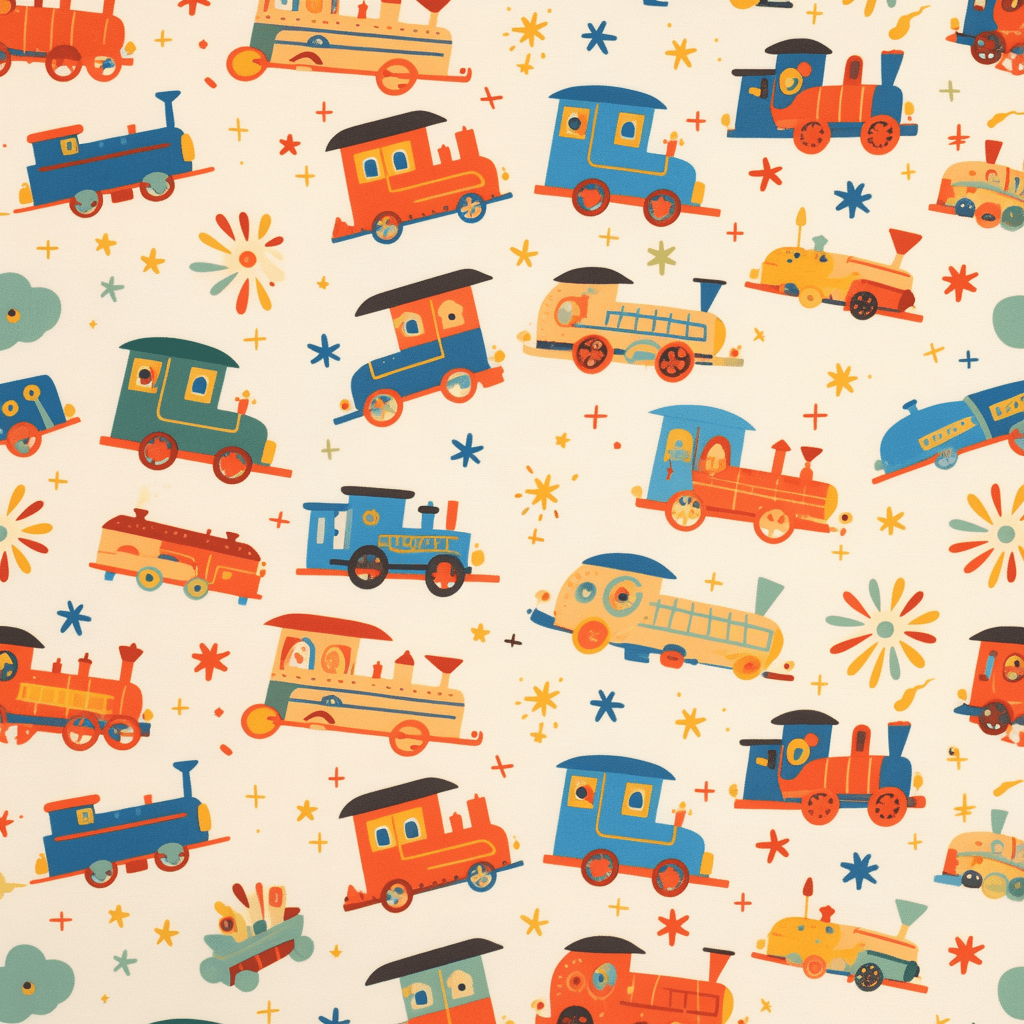 Train Snap original repeating artwork