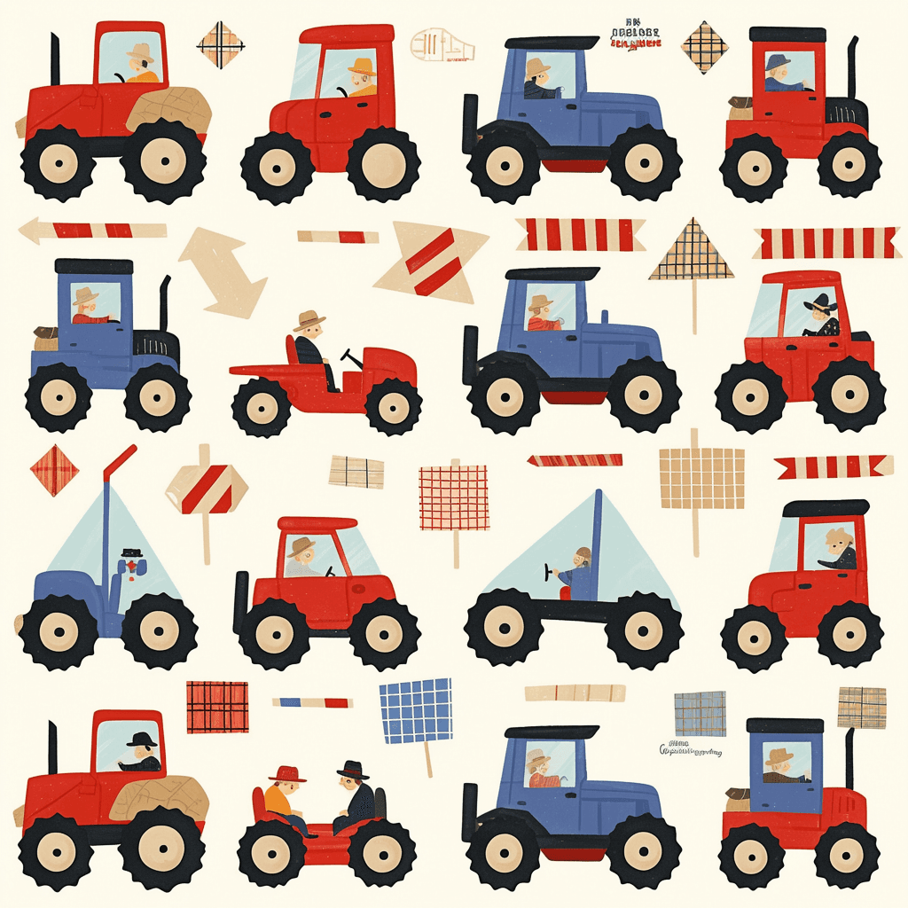 Tractor Crew original repeating artwork
