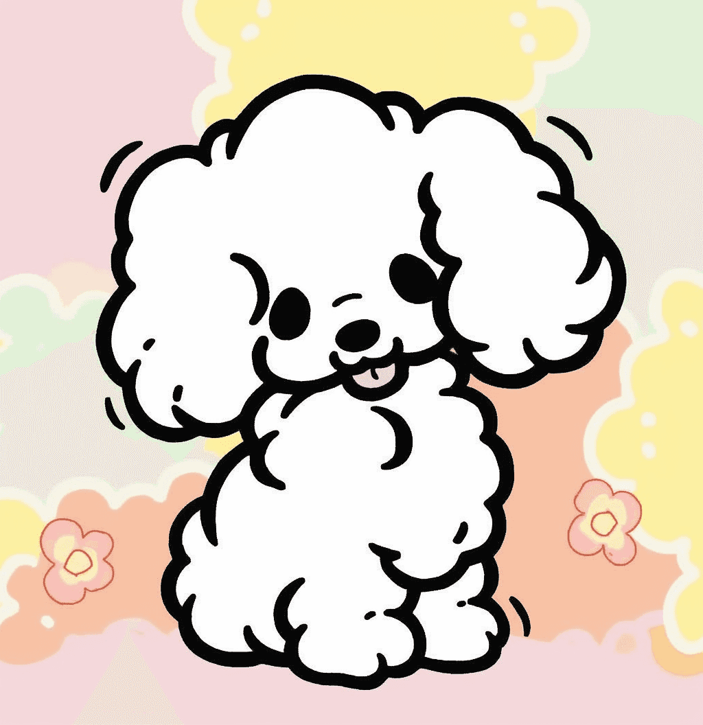 Puppy Slide original repeating artwork
