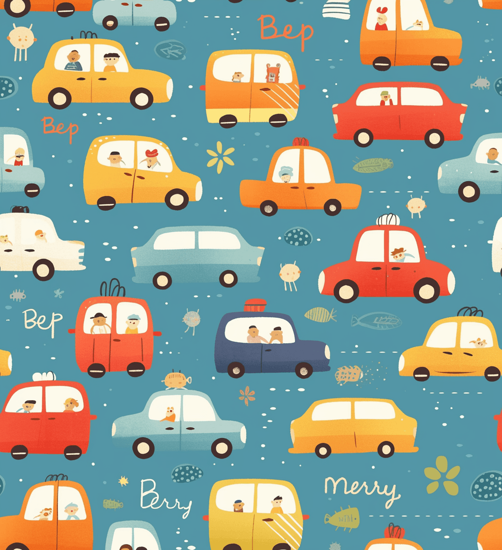 Car Flip original repeating artwork
