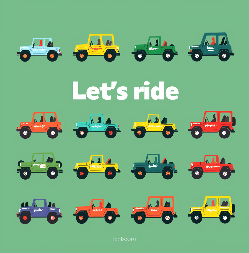 Jeep Squad original repeating artwork