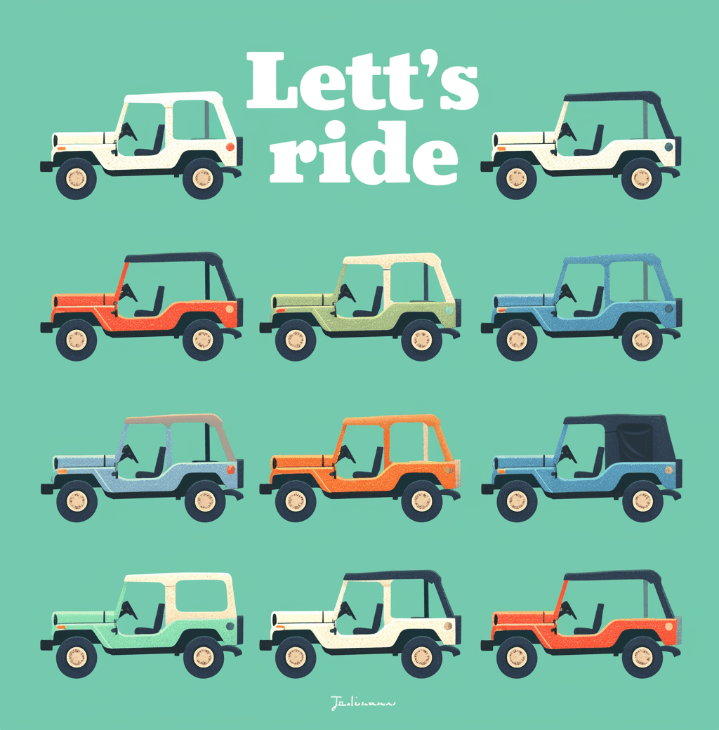 Jeep Club original repeating artwork