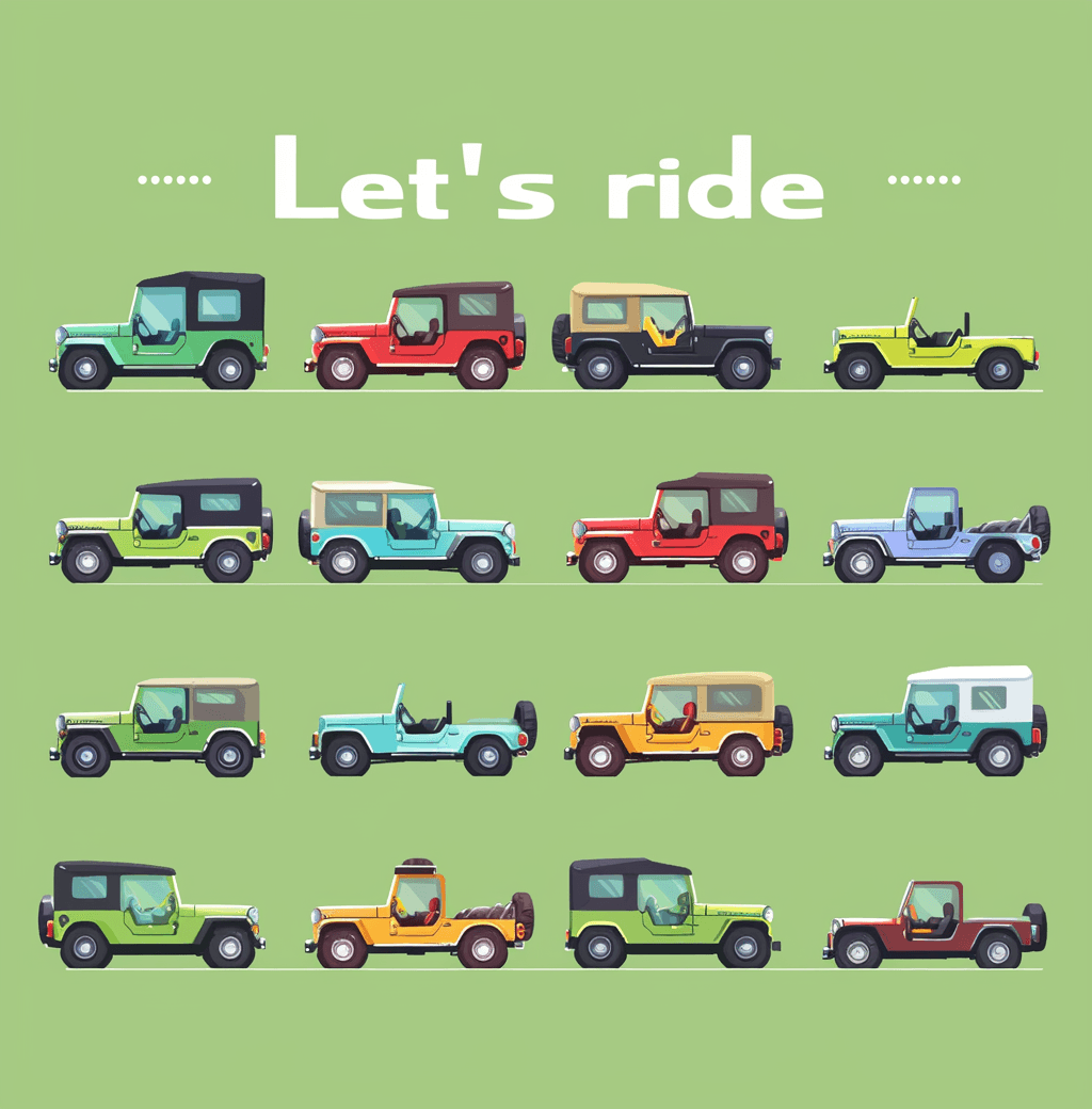 Jeep Crew original repeating artwork