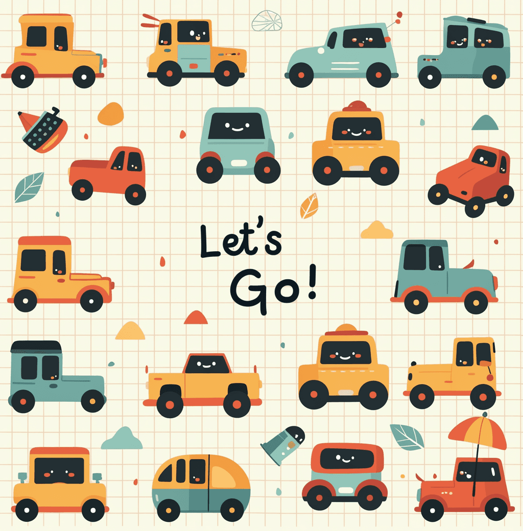 Jeep Pals original repeating artwork