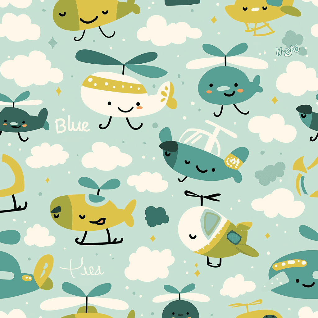 Airplane 259 original repeating artwork
