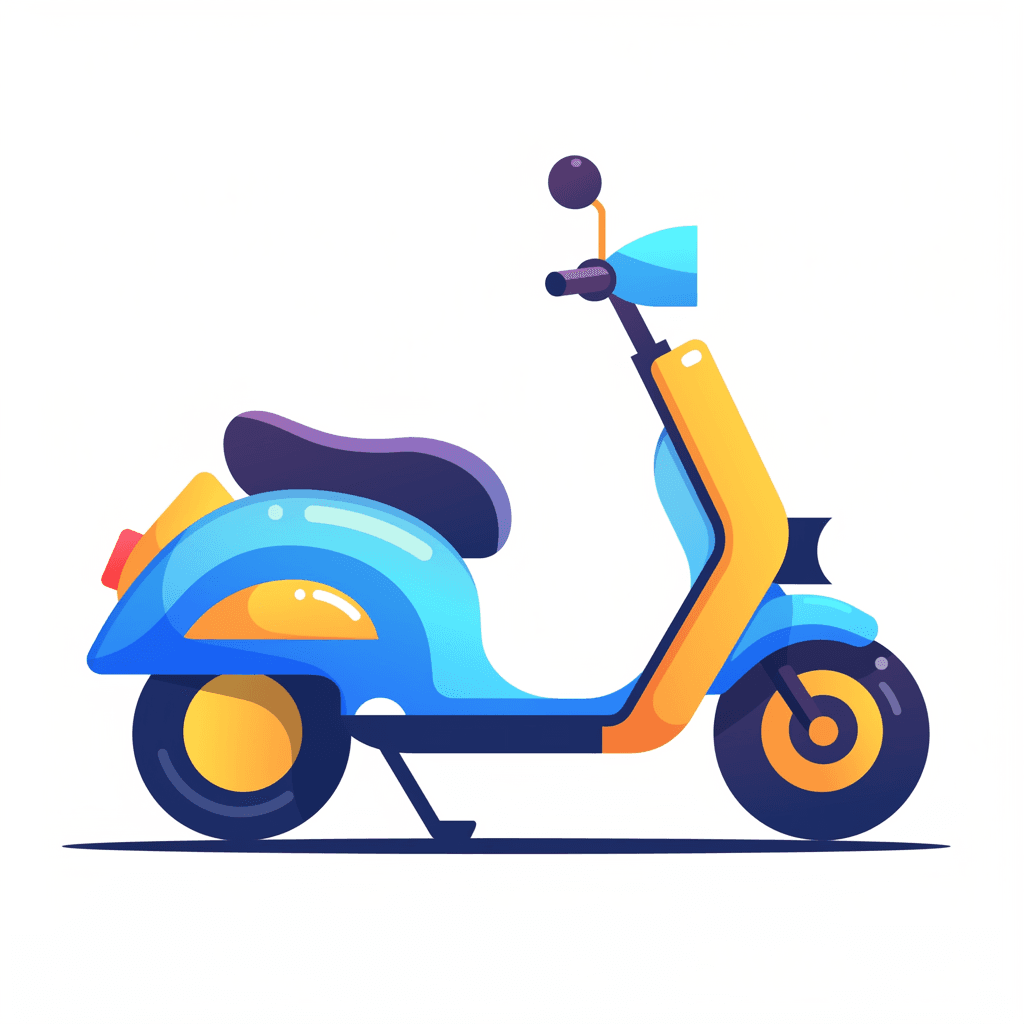 Scooter Parade original repeating artwork