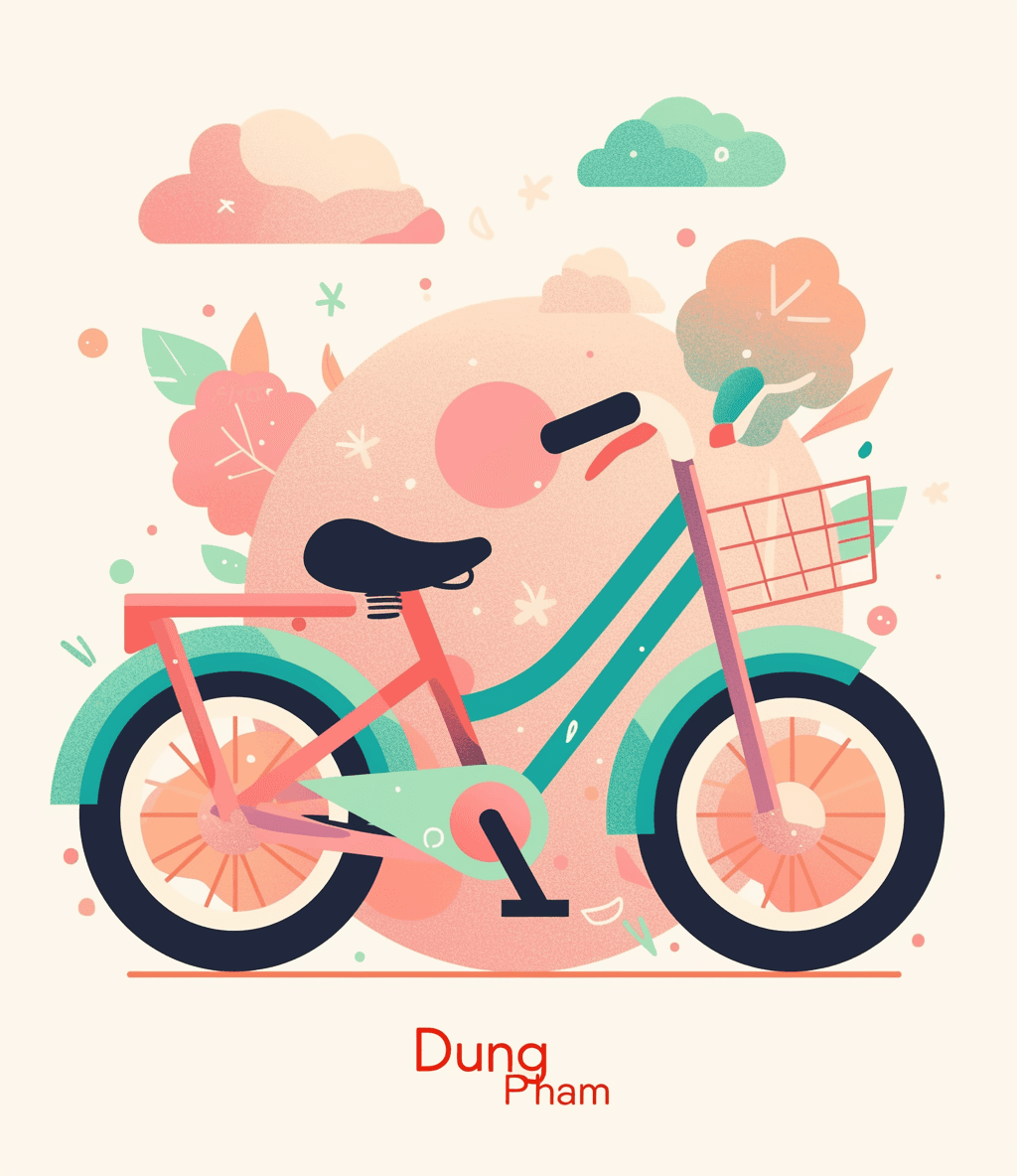 Bicycle Blast original repeating artwork