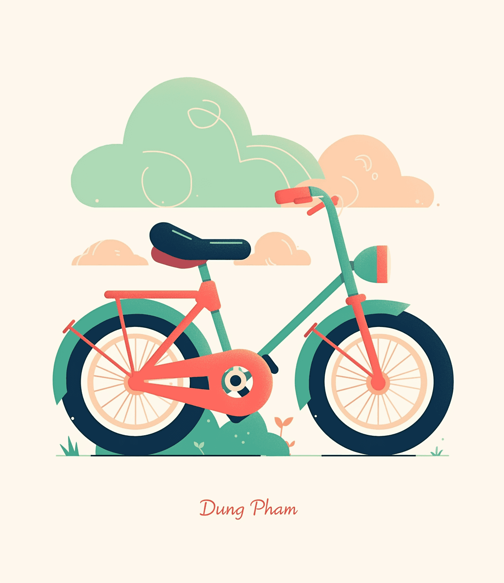 Bicycle Spin original repeating artwork