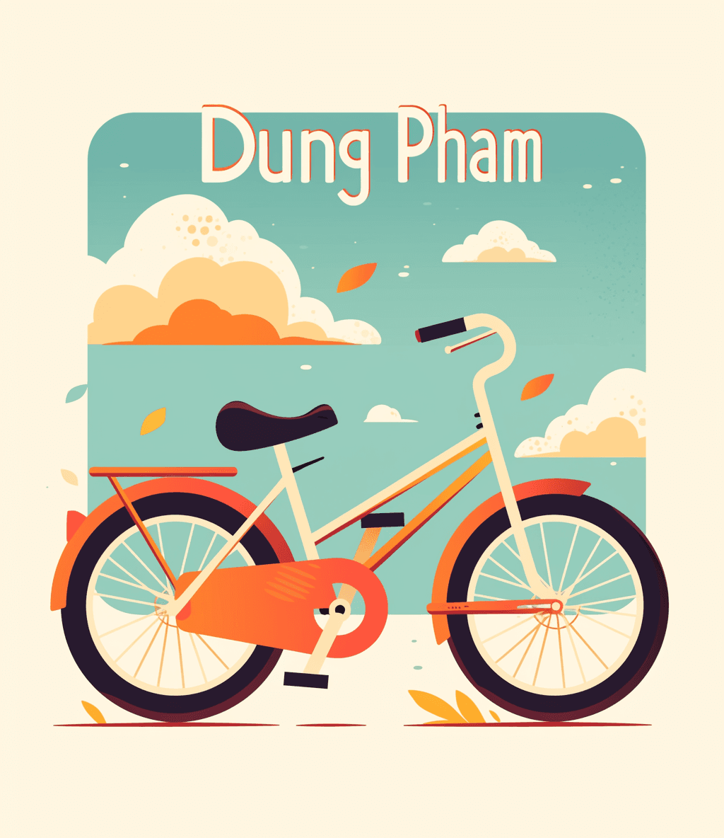 Bicycle Picnic original repeating artwork
