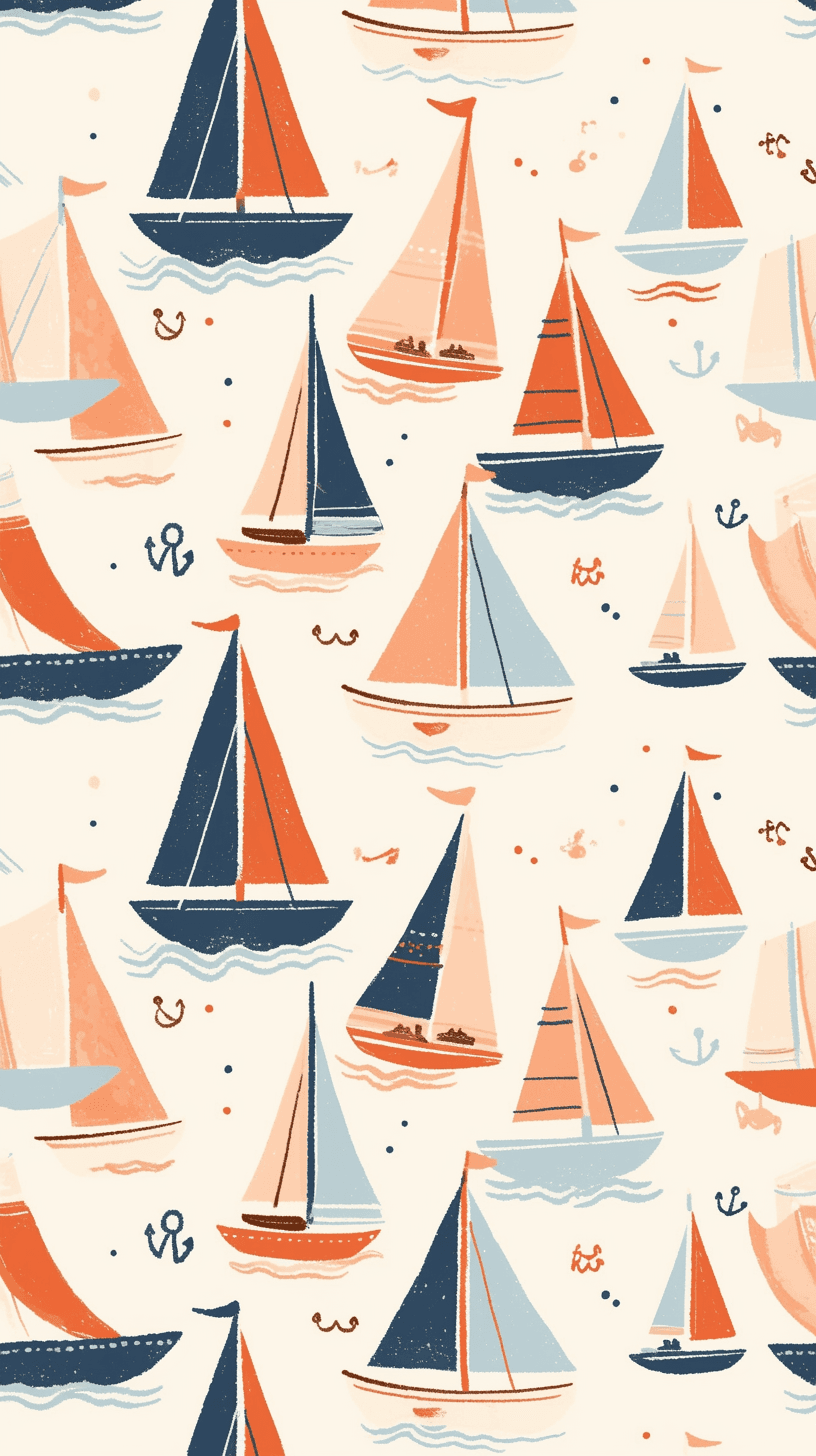 Sailboat Club original repeating artwork