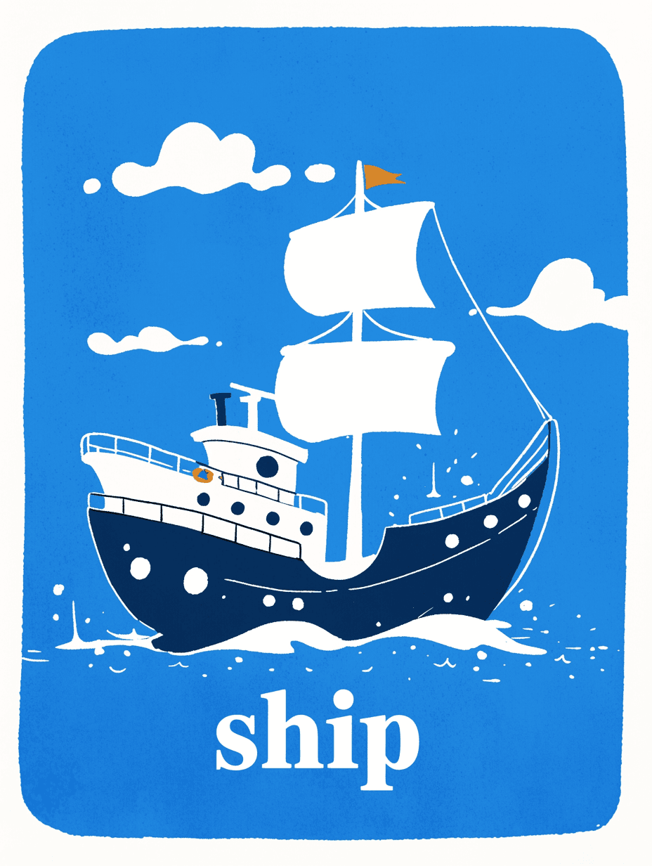 Sailboat original repeating artwork