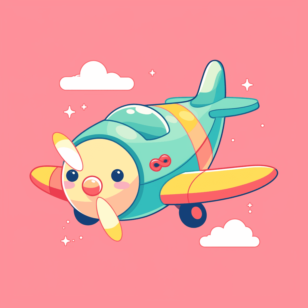 Airplane Evening original repeating artwork