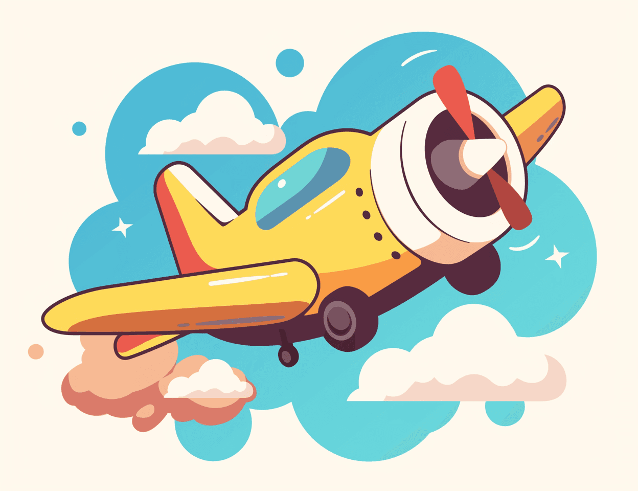 Airplane Kick original repeating artwork