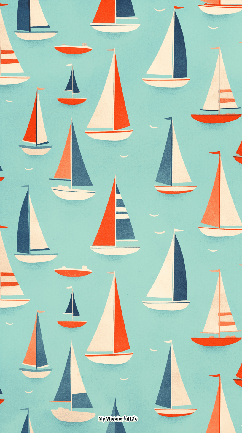 Boat Festival original repeating artwork