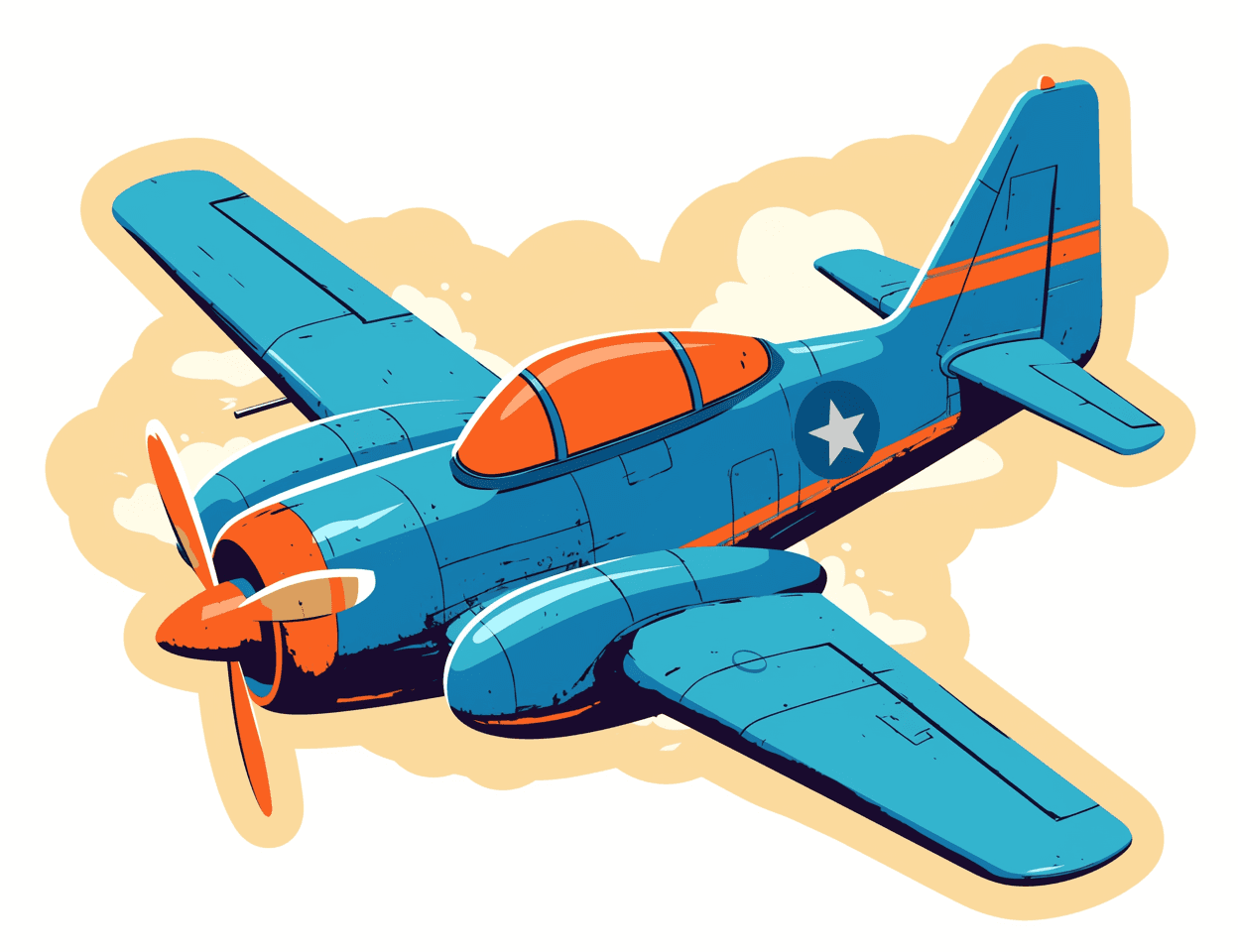 Airplane 391 original repeating artwork