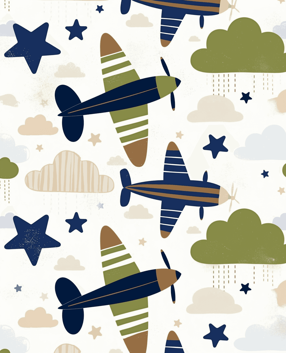 Airplane 390 original repeating artwork