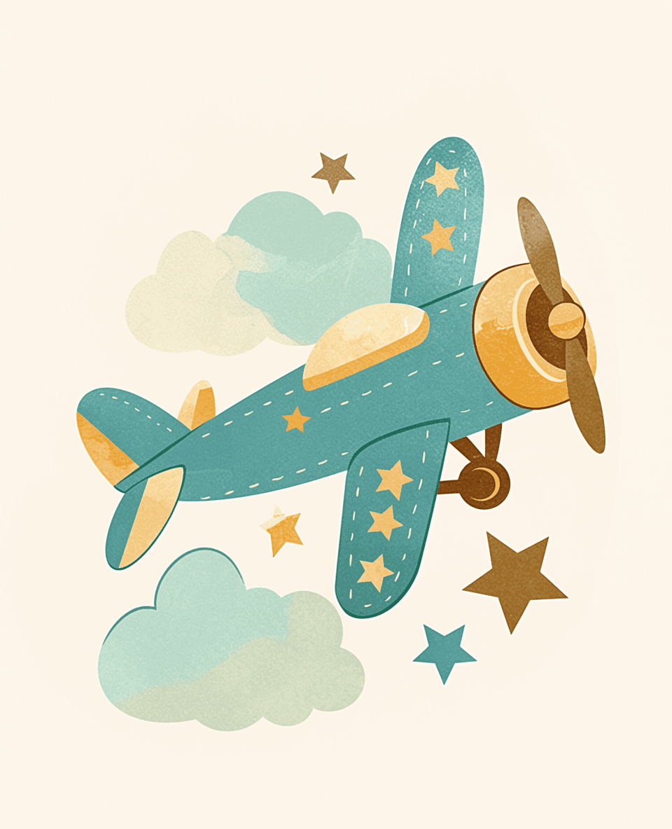 Airplane Flow original repeating artwork