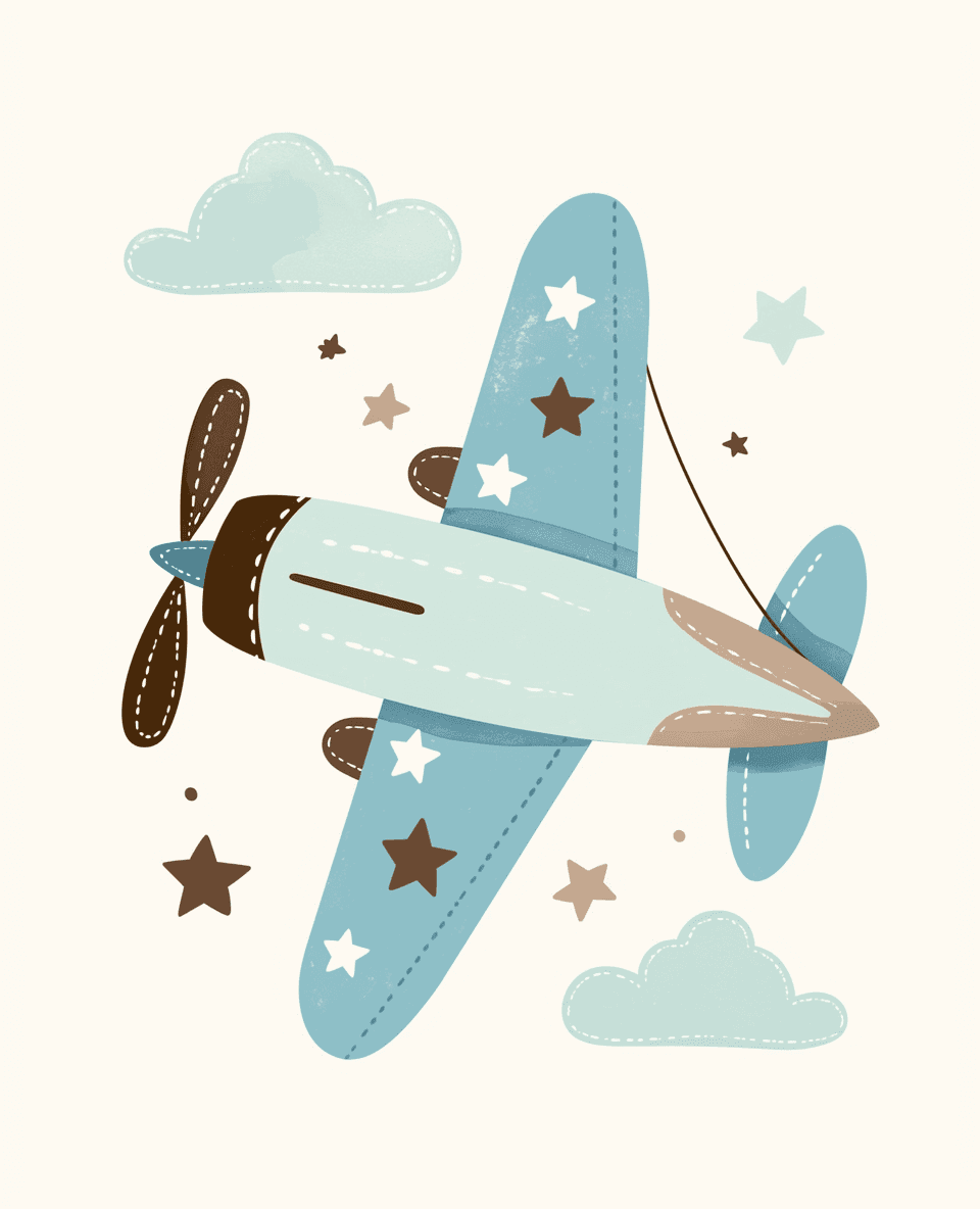 Airplane 358 original repeating artwork