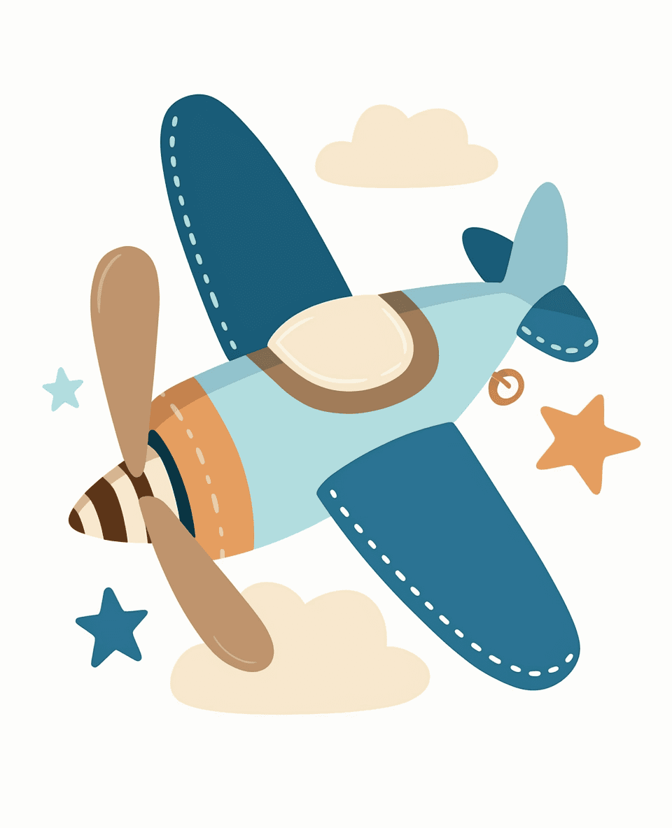 Airplane 126 original repeating artwork