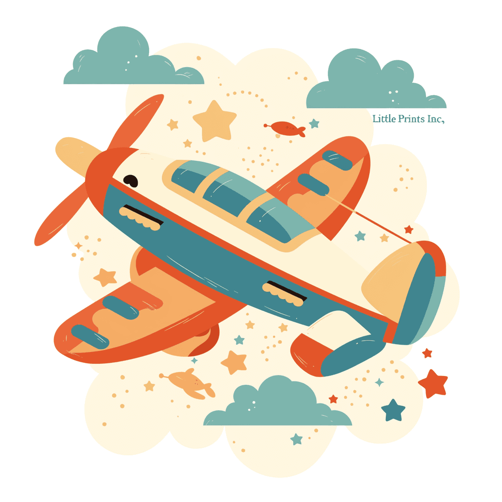 Airplane 153 original repeating artwork