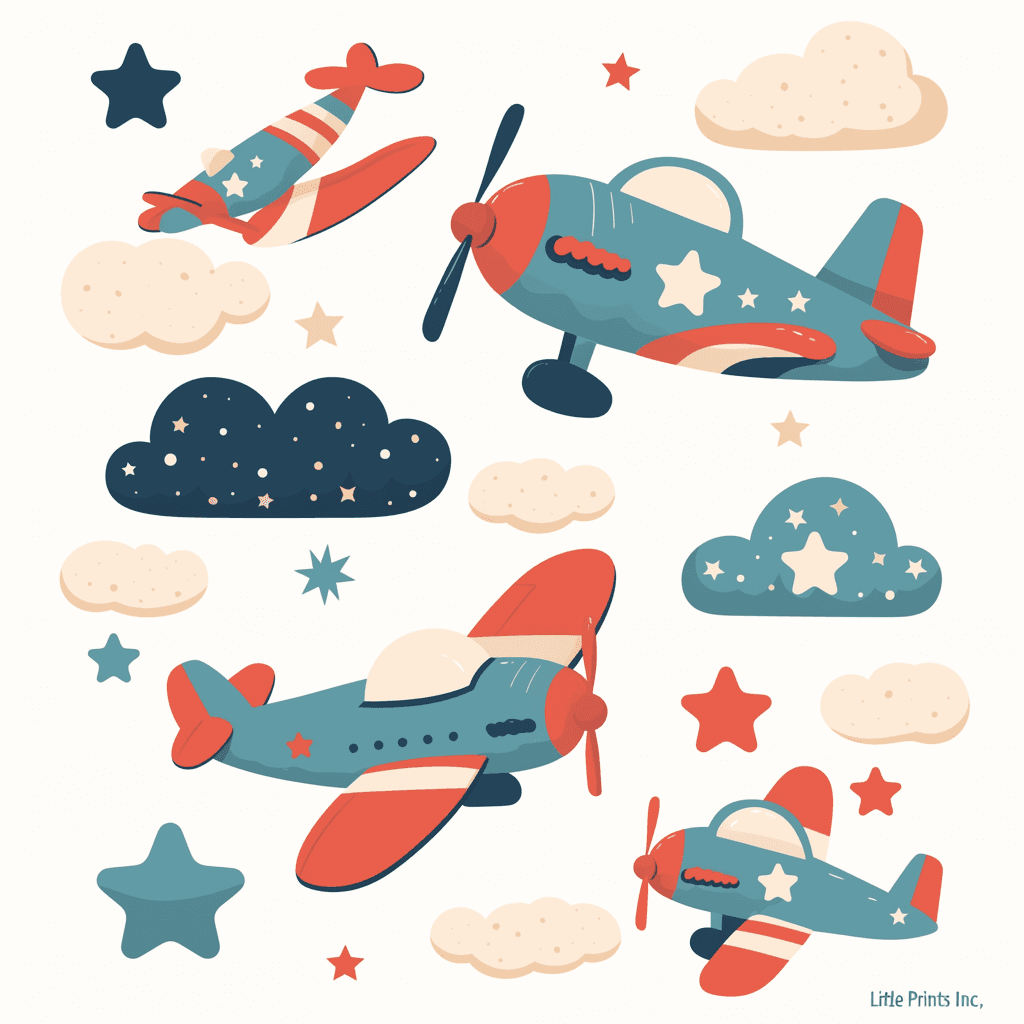 Airplane 386 original repeating artwork
