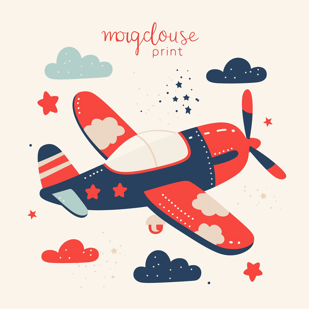 Airplane 093 original repeating artwork