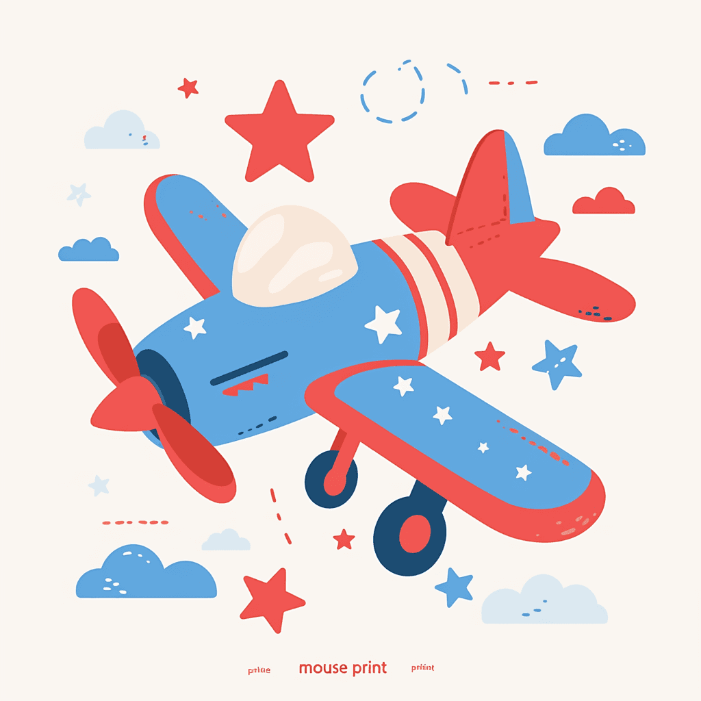 Airplane 326 original repeating artwork
