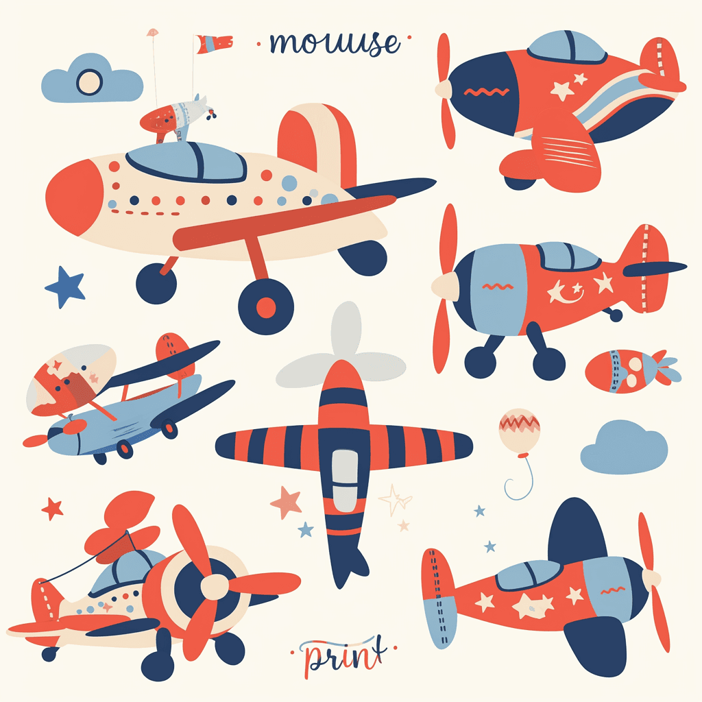 Airplane 295 original repeating artwork