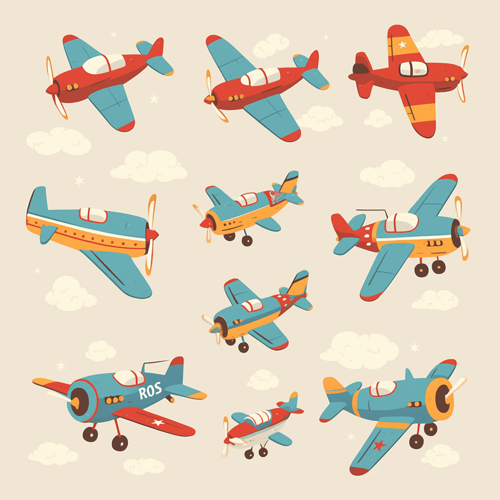 Airplane 401 original repeating artwork