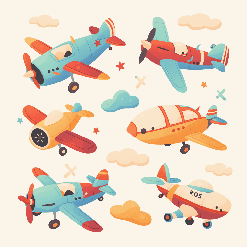 Airplane Silver original repeating artwork