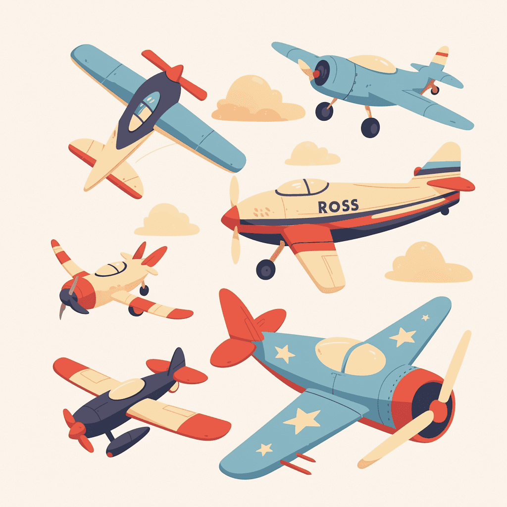 Airplane 015 original repeating artwork